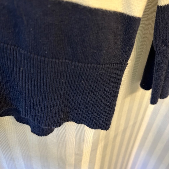Navy and White Tunic Striped Sweater - Picture 4 of 6
